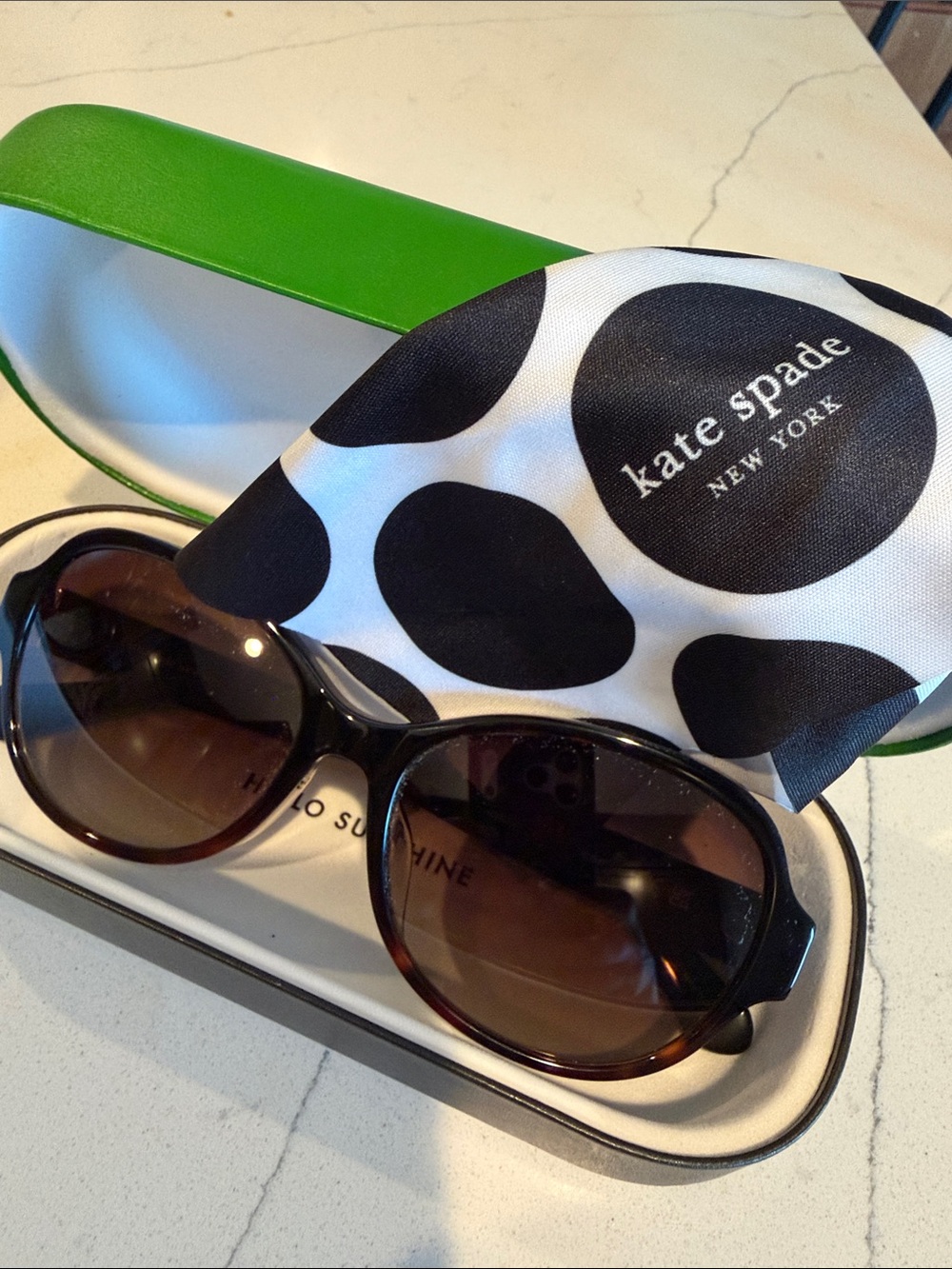 kate spade Brown Tortoise Sunglasses with Brown Lenses